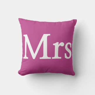 Mrs name letter Monogram - Mr and Mrs cushion