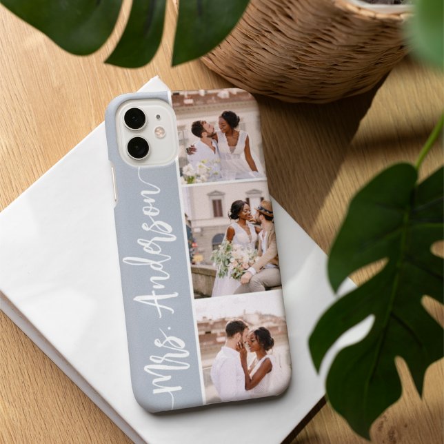 Mrs. New Name Wedding Couples Photo Collage Case-Mate iPhone Case (Creator Uploaded)
