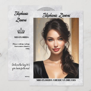 Mrs Pageant Autograph Card Marble Ice QR Code