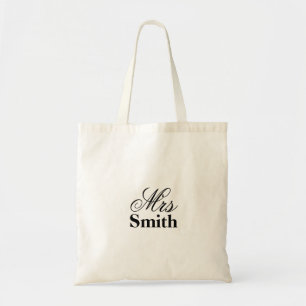 Mrs Personalised Name Tote Bag