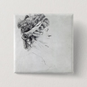 Mrs Piozzi 15 Cm Square Badge