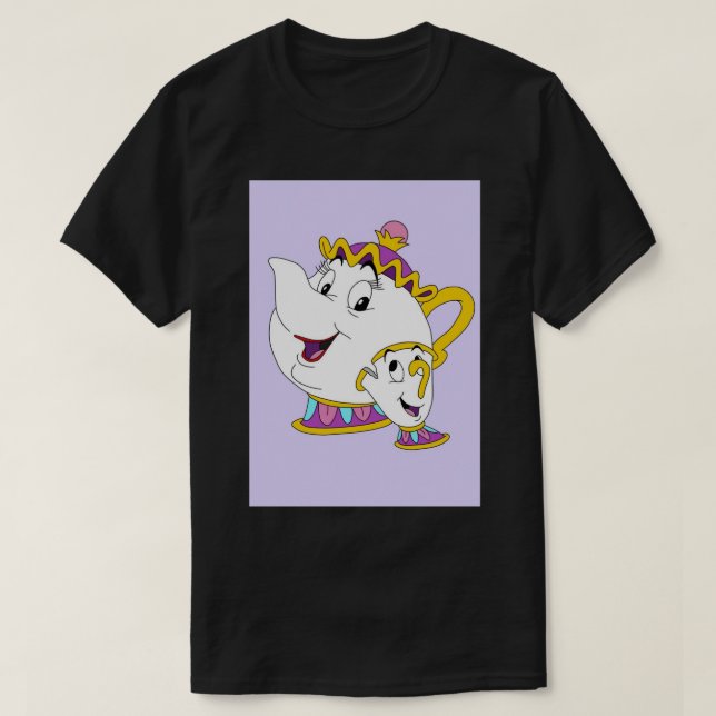 Mrs Potts and Chip Spiral Notebook T-Shirt (Design Front)