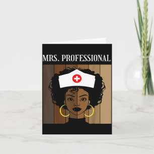 Mrs Professional Nursing Degree Nurse Profession B Card