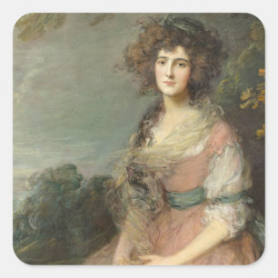 Mrs. Richard Brinsley Sheridan, 1785- 87 Square Sticker