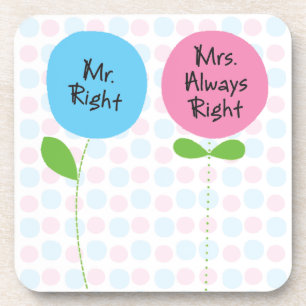 mrs. right coasters