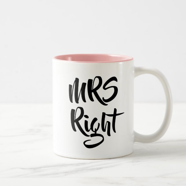 Mrs Right Fun Two-Tone Coffee Mug (Right)