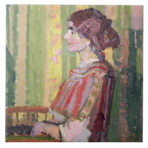 Mrs Robert Bevan, c.1913 (oil on canvas) Tile
