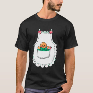 Mrs Santa Claus Apron Gingerbread Candy Cane Chris T-Shirt