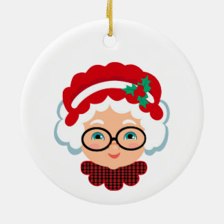 Mrs Santa Claus Ceramic Tree Decoration
