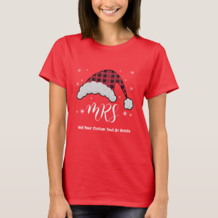 Mrs Santa Claus Christmas Couples Matching Pyjamas T-Shirt