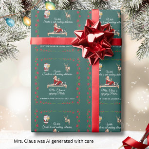 Mrs. Santa Claus Enjoys Pilates Name Wrapping Paper