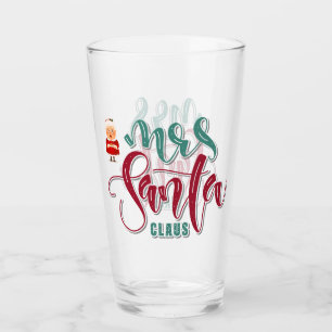Mrs. Santa Claus Glass