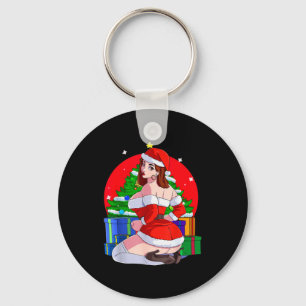 Mrs Santa Claus Y Mama Christmas Pajamas Xmas Gift Key Ring