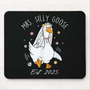 Mrs. Silly Goose Couple Matching Wedding Funny Bri Mouse Mat