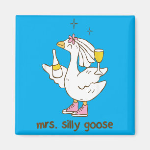 Mrs Silly Goose Wedding Bachelorette Party Magnet