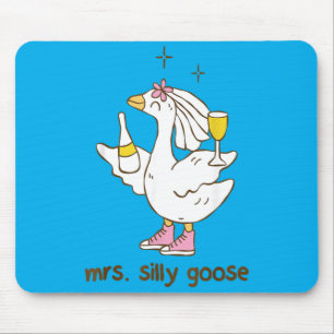 Mrs Silly Goose Wedding Bachelorette Party Mouse Mat