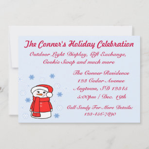 Mrs. Snowlady Party Invitation