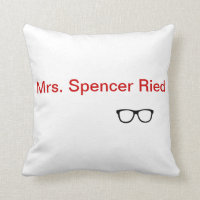 'Mrs. Spencer Reid' throw pillow
