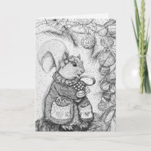 Mrs. Squirrel’s Christmas no photo card