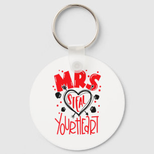 Mrs Steal Your Heart Valentines Day Matching Coup Key Ring