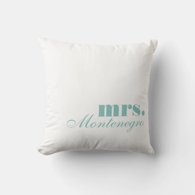 Mrs. Throw Pillows | Mr. and Mrs. Throw Pillow Set (Front)