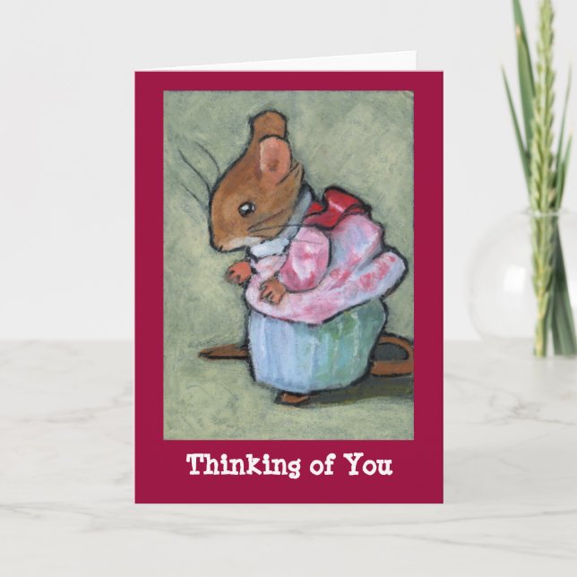 MRS TITTLEMOUSE, Thinking of You Card (Front)