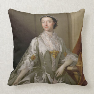 Mrs Wardle, 1742 (oil on canvas) Cushion