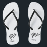 Mrs. Wedding Honeymoon Flip Flops<br><div class="desc">Perfect for the honeymoon</div>