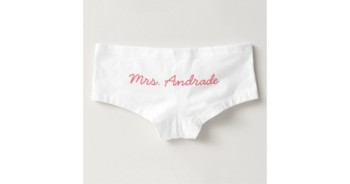 Mrs Wedding Knickers Custom Wedding Day Panties Zazzle