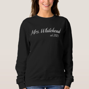 Mrs. WHITEHEAD 2023 new bride bridal shower weddin Sweatshirt