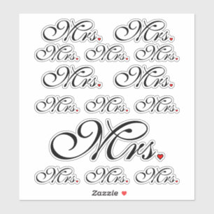 Mrs. Wife Bride Click to Customise Colour Stripes