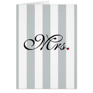 Mrs. Wife Bride Click to Customise Colour Stripes
