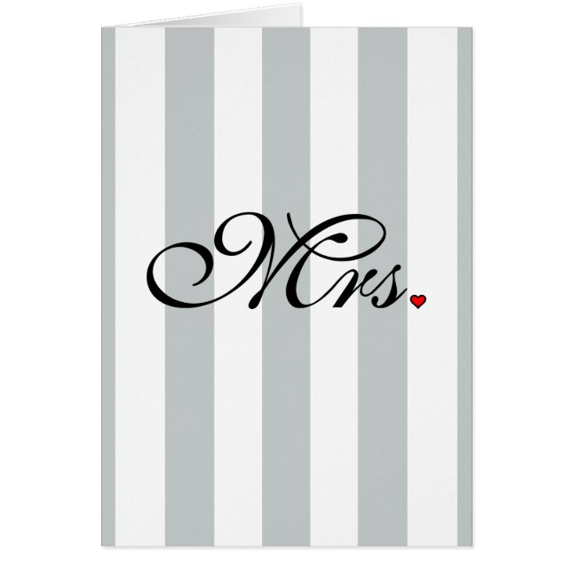 Mrs. Wife Bride Click to Customise Colour Stripes (Front)