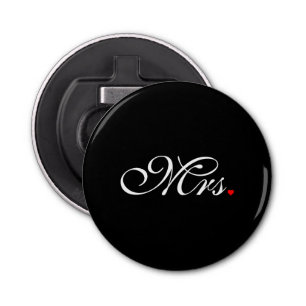 Mrs. Wife Bride His Hers Newly Weds Bottle Opener