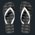 Mrs. Wife Bride His Hers Newly Weds Flip Flops<br><div class="desc">Mr. and Mrs. Husband Wife His Hers Newly Weds on a custom set of flip flops to wear or to share. 


 
 
 
 


Use the "Ask this Designer" link to contact us with your special design requests or for some assistance with your customisation needs.</div>