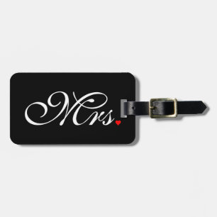 Mrs. Wife Bride His Hers Newly Weds Luggage Tag
