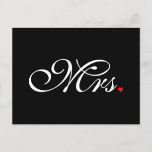 Mrs. Wife Bride His Hers Newly Weds Postcard