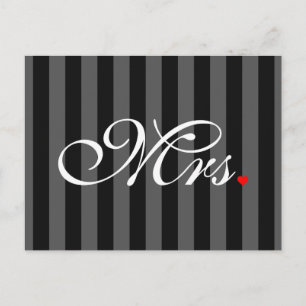 Mrs. Wife Bride His Hers Newly Weds Postcard