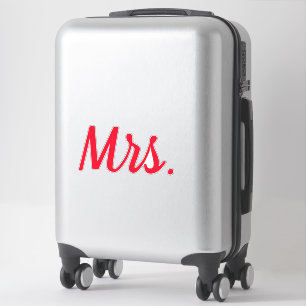 Mrs Wife Couple Monogram Red Bold Custom