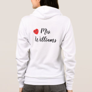 Mrs. Wifey Hoody with Red Heart