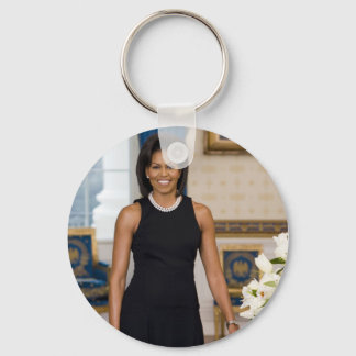 MrsObamaPortrait Key Ring