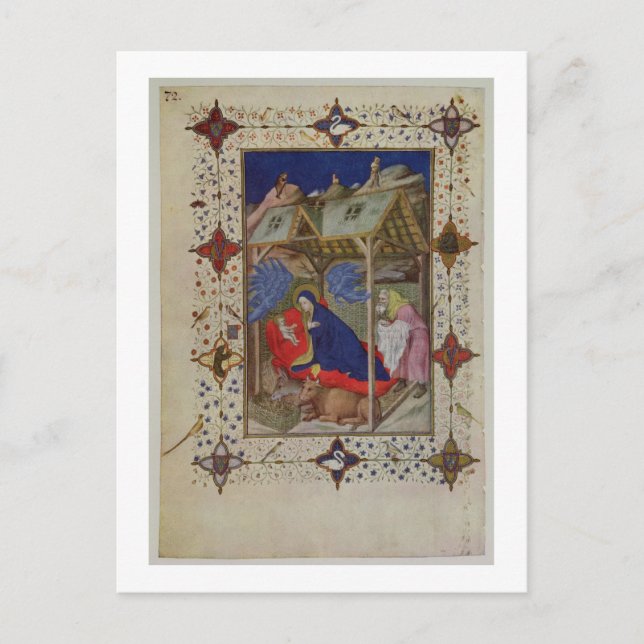 MS 11060-11061 Hours of Notre Dame: Prime, The Bir Postcard (Front)