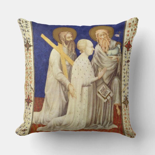 MS 11060-11061 John, Duc de Berry on his knees bet Cushion (Front)
