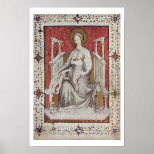 MS 11060-11061 The Virgin suckling the infant Jesu Poster