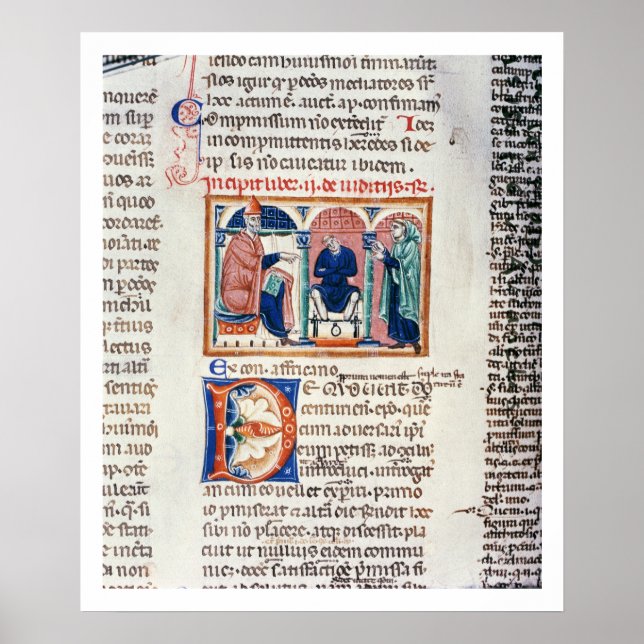 Ms 150 f.61v A Judgement, from the 'Decrets de St. Poster (Front)