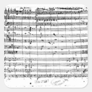 Ms.1548 Ouverture of the opera 'Don Giovanni' Square Sticker