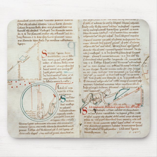 Ms 235 f.32 & 33 Geometry, from a 'Traite d'Astron Mouse Mat (Front)