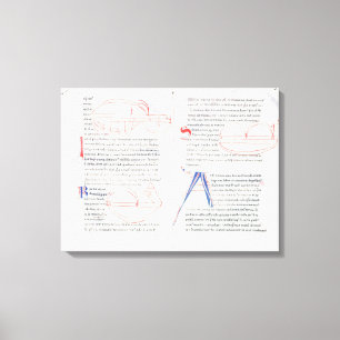 Ms 237 f.47-48 Musical intervals from Boetius's Mu Canvas Print