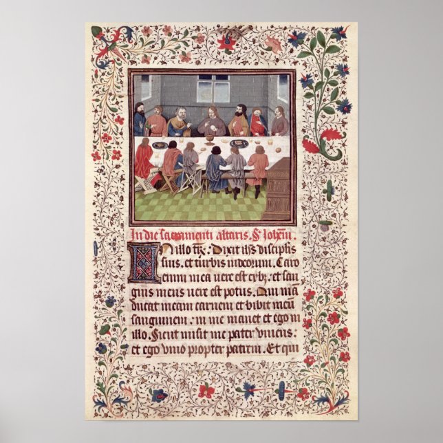 Ms 370 fol.184 The Last Supper Poster (Front)