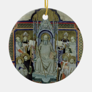 Ms 501 St. Benedict (vellum) Ceramic Tree Decoration